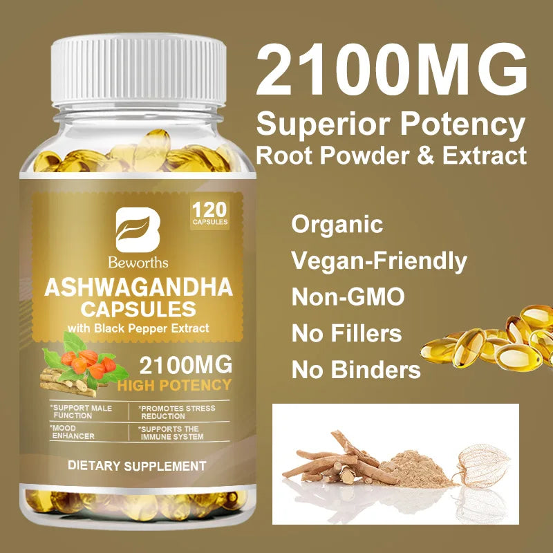 Beworths  Organic Ashwagandha Root Capsules Sleep Better Sleep