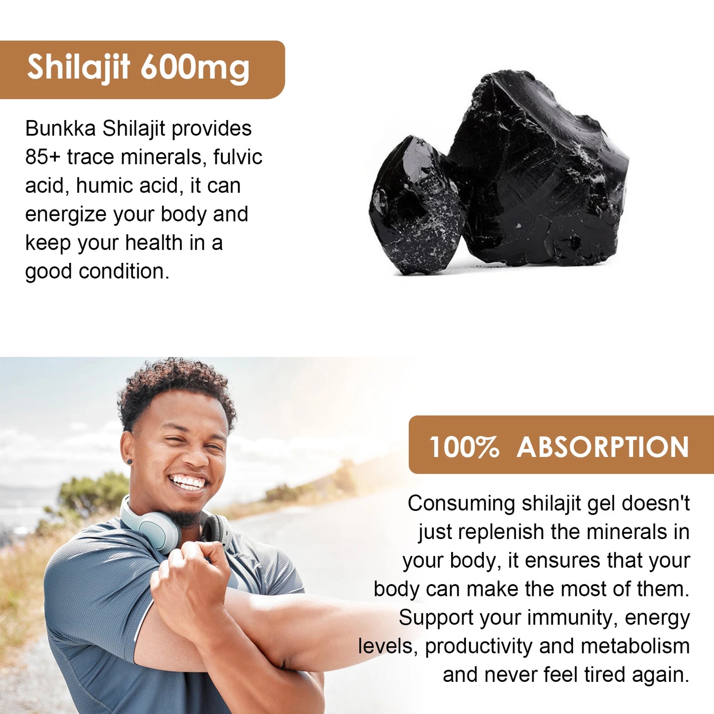 BUNKKA Shilajit Pure Organic Resin 100% Himalaya