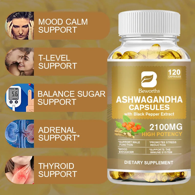 Beworths  Organic Ashwagandha Root Capsules Sleep Better Sleep